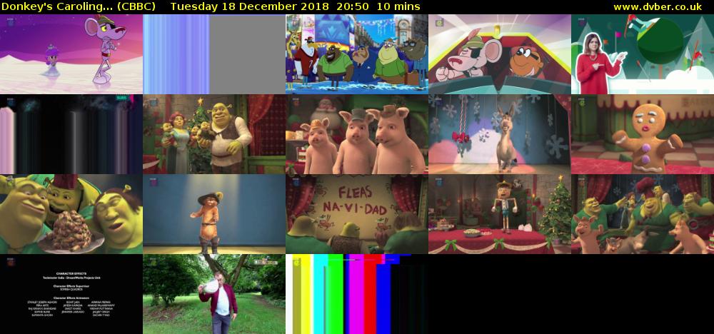 Donkey's Caroling... (CBBC) Tuesday 18 December 2018 20:50 - 21:00