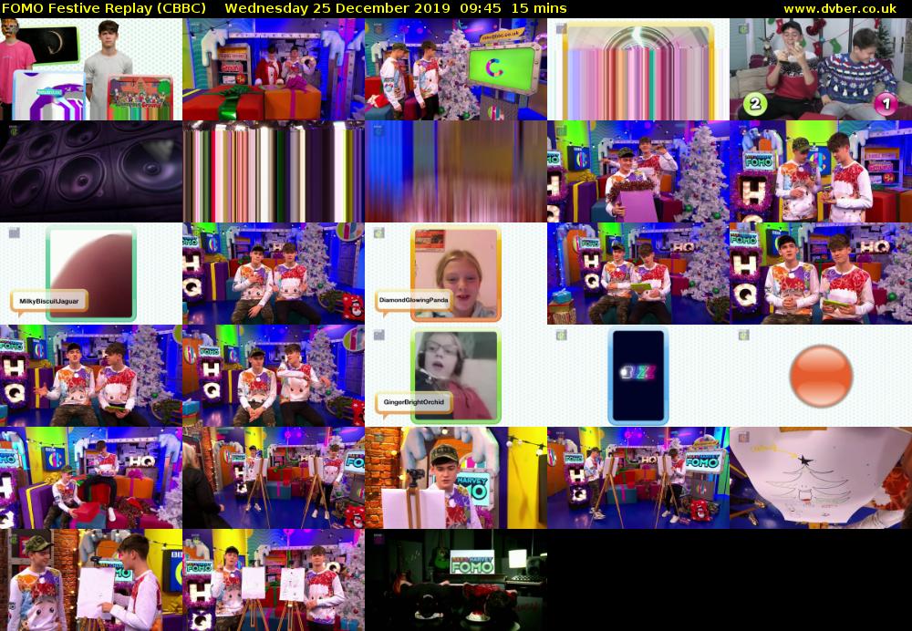 FOMO Festive Replay (CBBC) Wednesday 25 December 2019 09:45 - 10:00