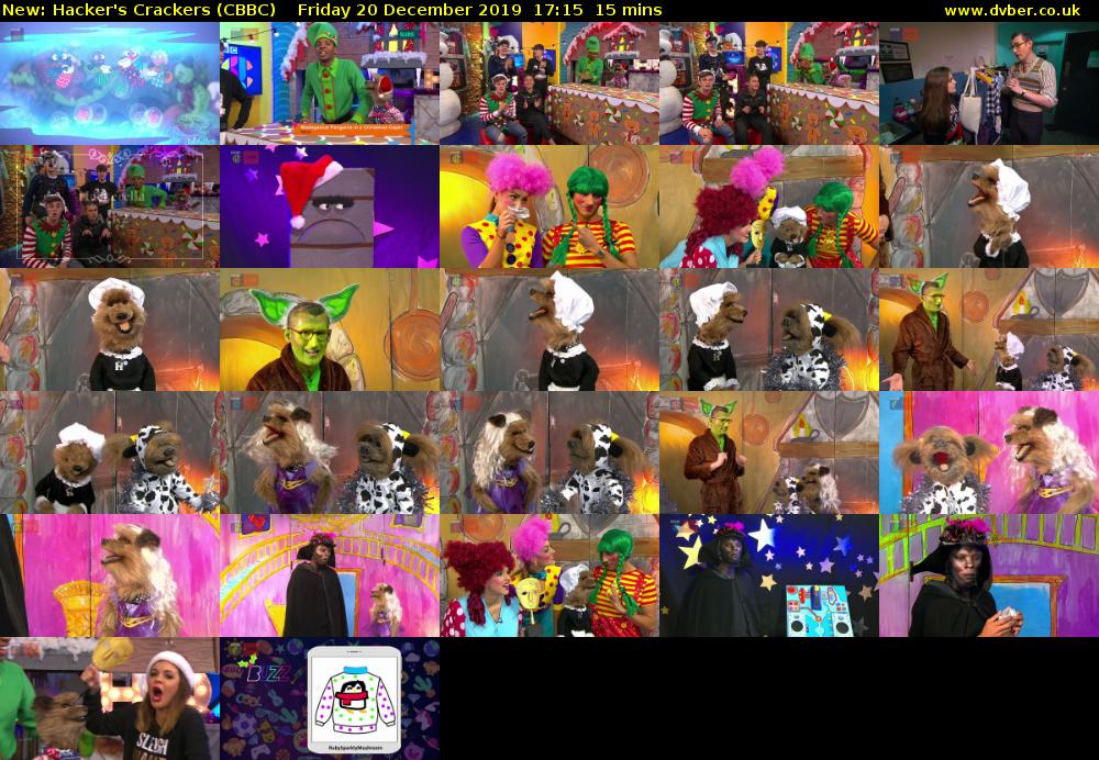 Hacker's Crackers (CBBC) Friday 20 December 2019 17:15 - 17:30