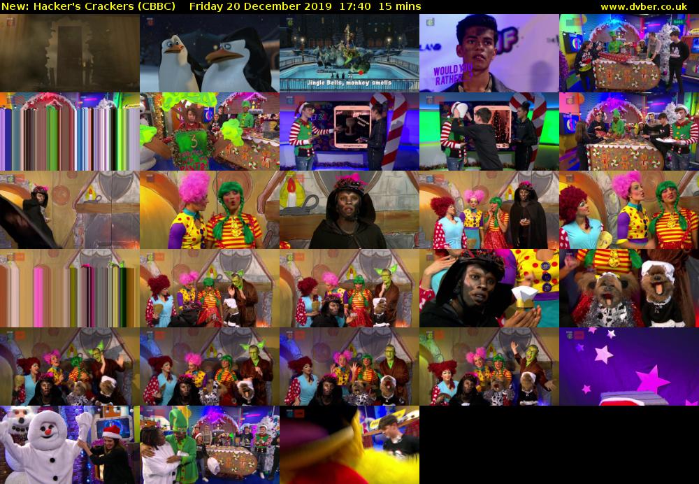 Hacker's Crackers (CBBC) Friday 20 December 2019 17:40 - 17:55
