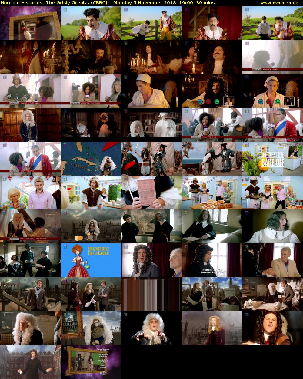 Horrible Histories: The Grisly Great... (CBBC) Monday 5 November 2018 19:00 - 19:30