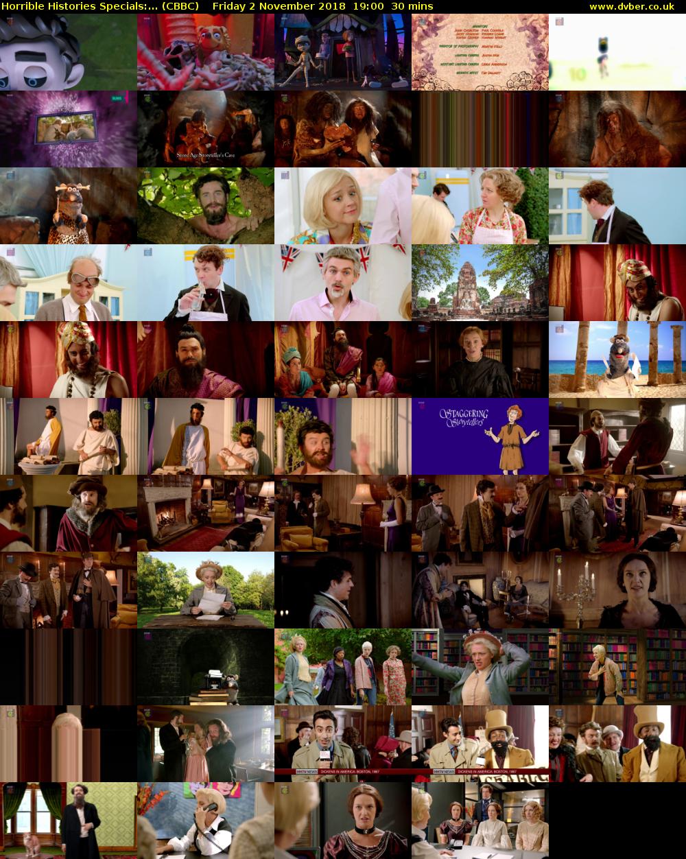 Horrible Histories Specials:... (CBBC) Friday 2 November 2018 19:00 - 19:30