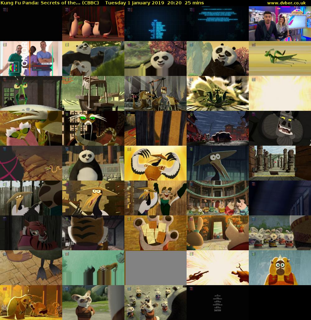 Kung Fu Panda: Secrets of the... (CBBC) Tuesday 1 January 2019 20:20 - 20:45