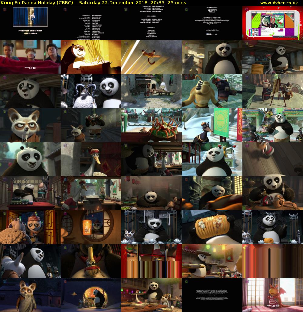 Kung Fu Panda Holiday (CBBC) Saturday 22 December 2018 20:35 - 21:00