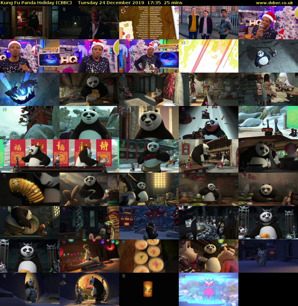 Kung Fu Panda Holiday (CBBC) Tuesday 24 December 2019 17:35 - 18:00