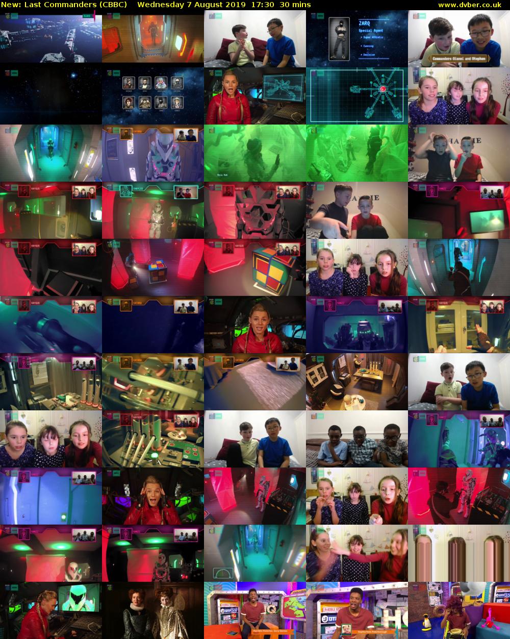 Last Commanders (CBBC) Wednesday 7 August 2019 17:30 - 18:00