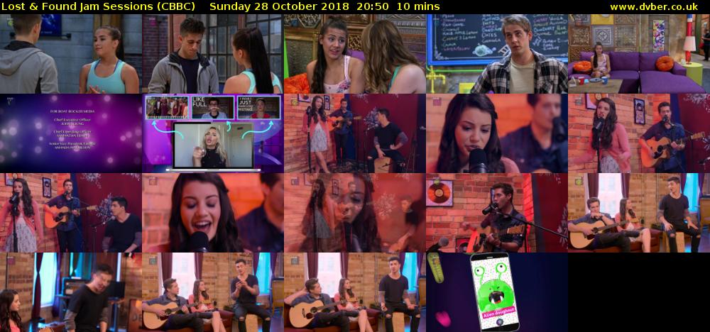 Lost & Found Jam Sessions (CBBC) Sunday 28 October 2018 20:50 - 21:00