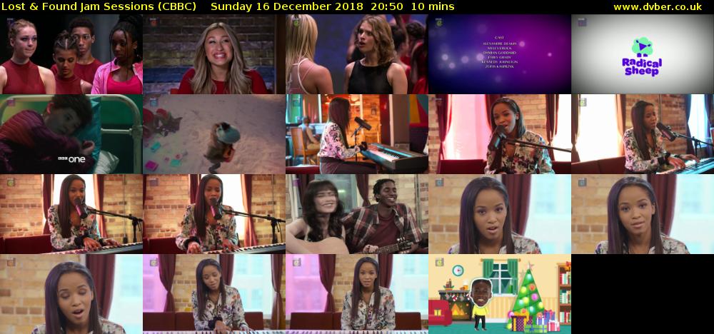 Lost & Found Jam Sessions (CBBC) Sunday 16 December 2018 20:50 - 21:00