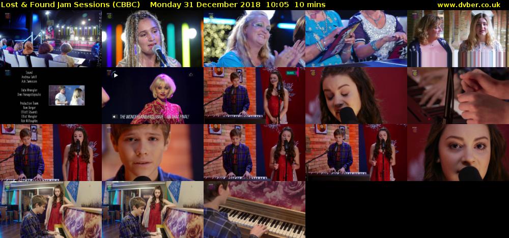 Lost & Found Jam Sessions (CBBC) Monday 31 December 2018 10:05 - 10:15