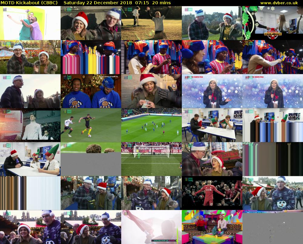 MOTD Kickabout (CBBC) Saturday 22 December 2018 07:15 - 07:35