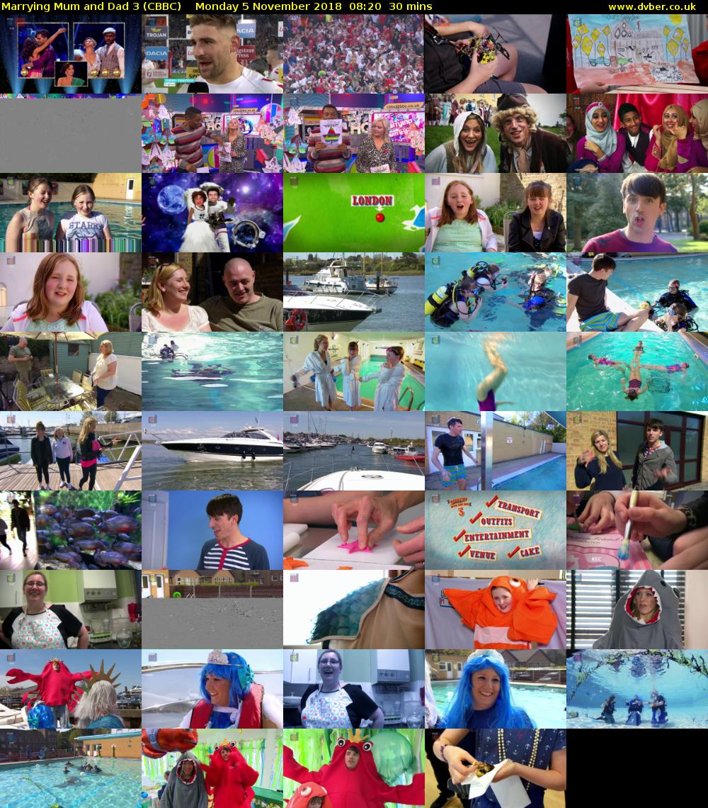 Marrying Mum and Dad 3 (CBBC) Monday 5 November 2018 08:20 - 08:50