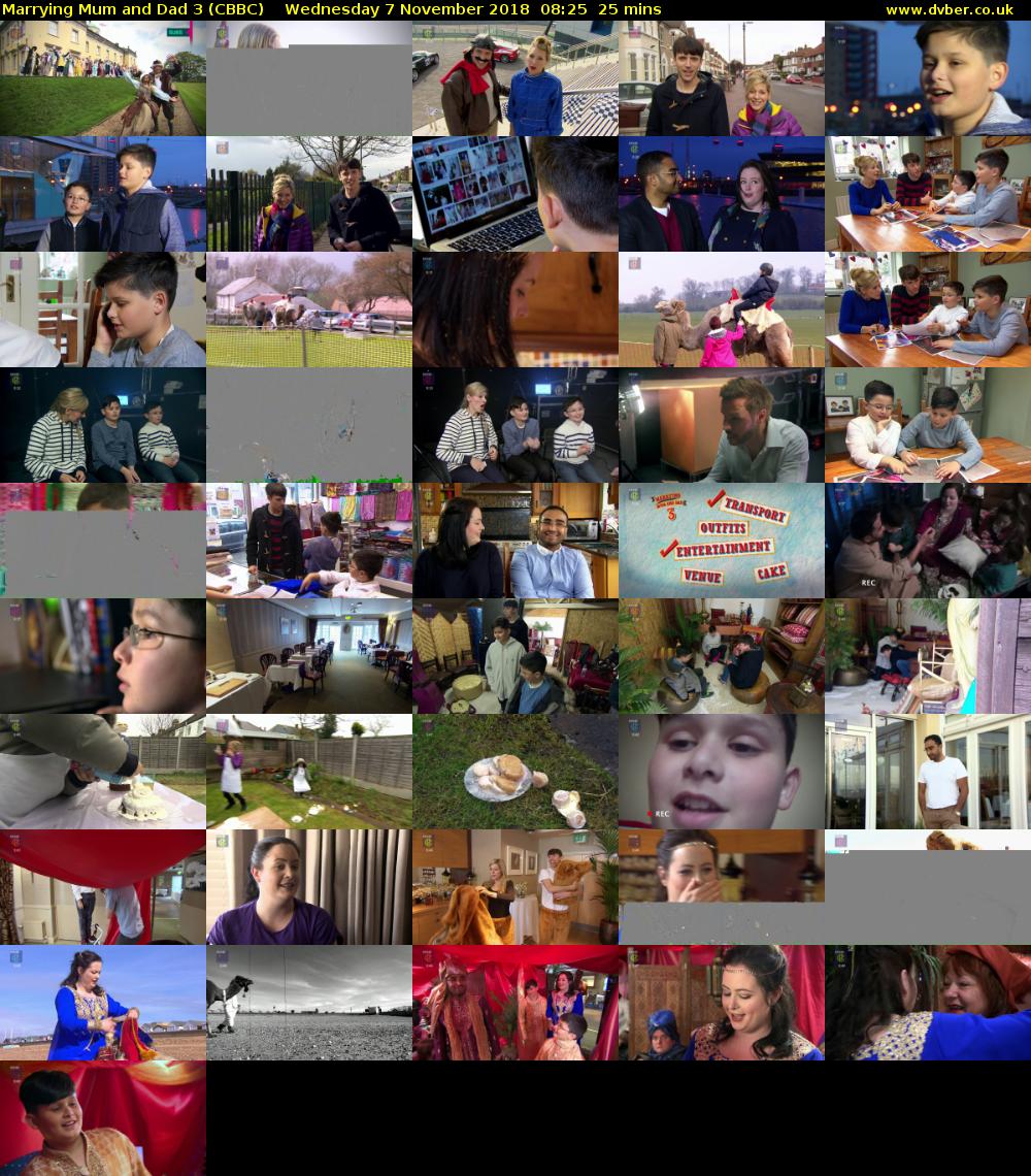 Marrying Mum and Dad 3 (CBBC) Wednesday 7 November 2018 08:25 - 08:50