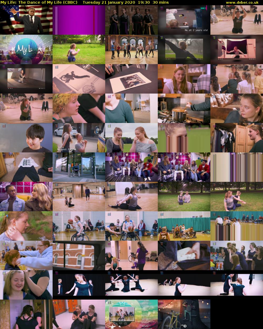 My Life: The Dance of My Life (CBBC) Tuesday 21 January 2020 19:30 - 20:00