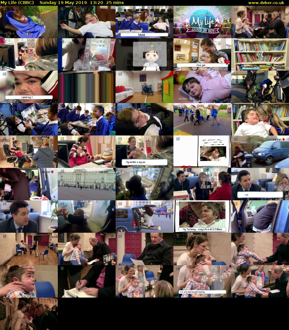 My Life (CBBC) Sunday 19 May 2019 13:20 - 13:45