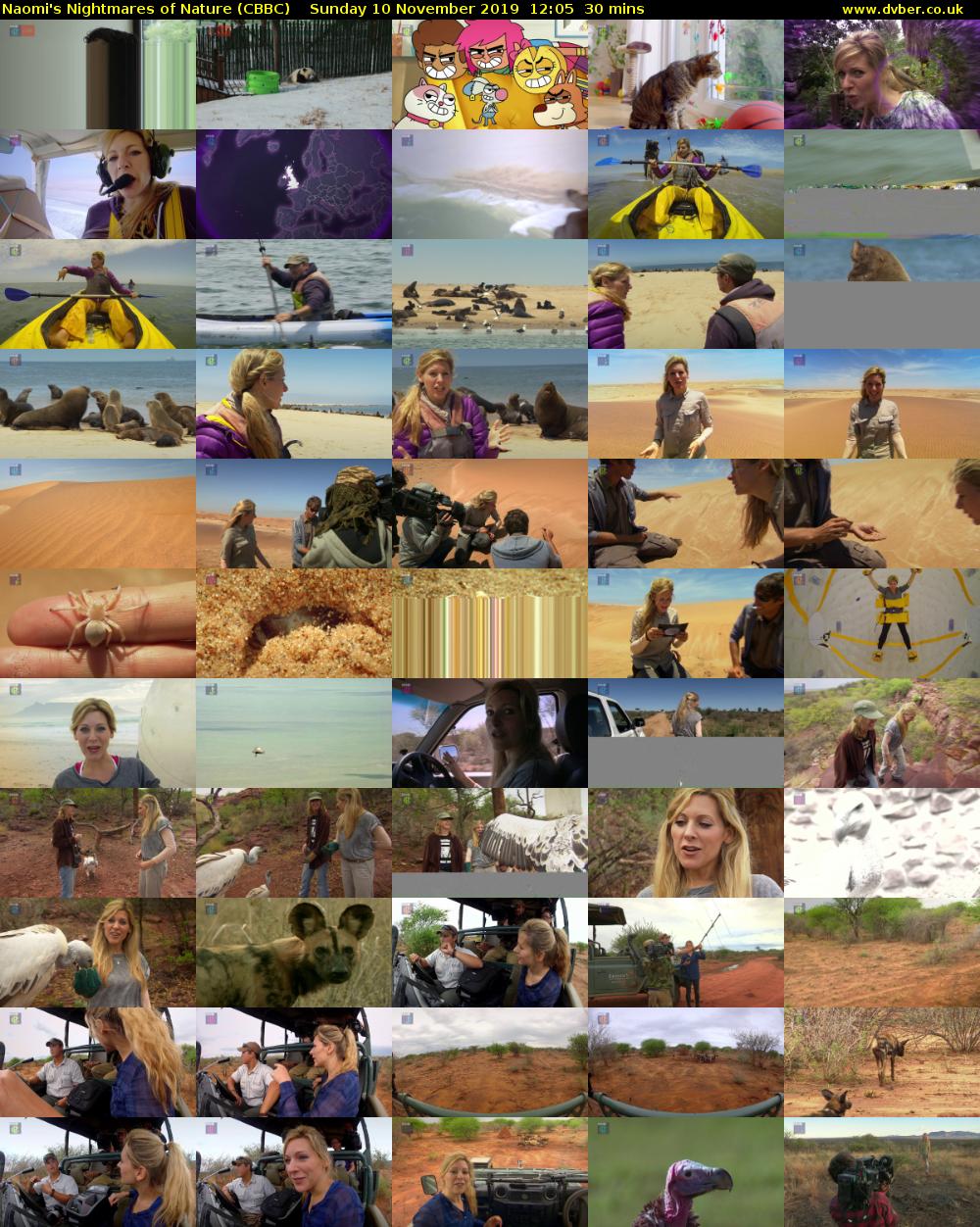 Naomi's Nightmares of Nature (CBBC) Sunday 10 November 2019 12:05 - 12:35