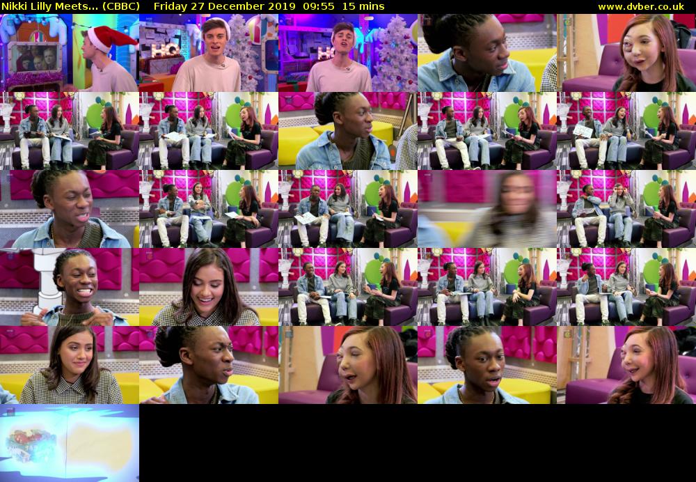 Nikki Lilly Meets... (CBBC) Friday 27 December 2019 09:55 - 10:10