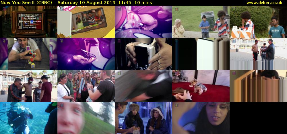 Now You See It (CBBC) Saturday 10 August 2019 11:45 - 11:55