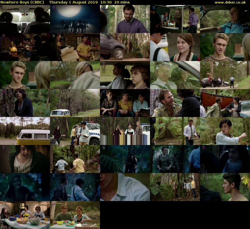 Nowhere Boys (CBBC) Thursday 1 August 2019 10:30 - 10:50