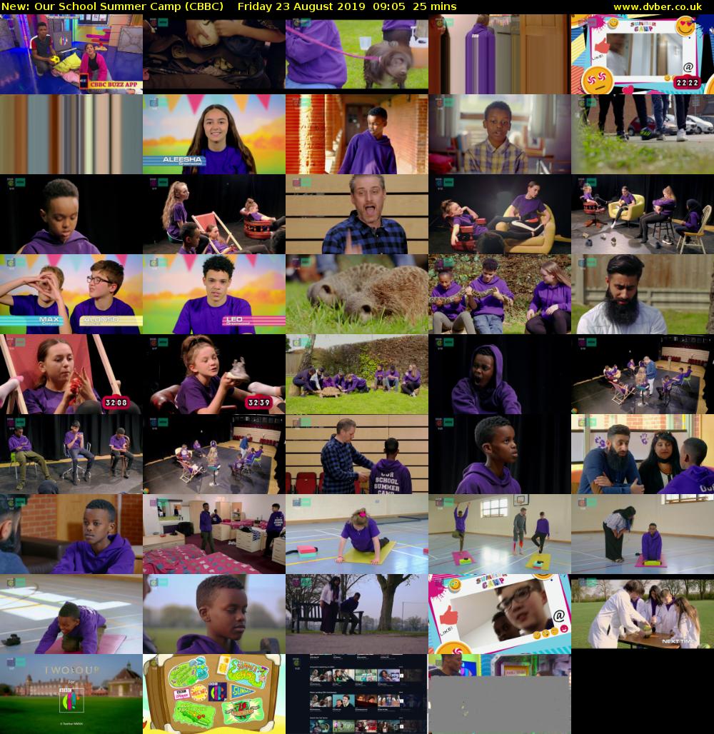 Our School Summer Camp (CBBC) Friday 23 August 2019 09:05 - 09:30