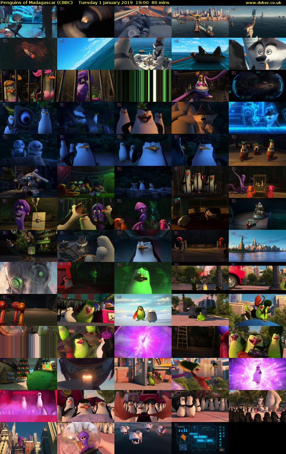 Penguins of Madagascar (CBBC) Tuesday 1 January 2019 19:00 - 20:20