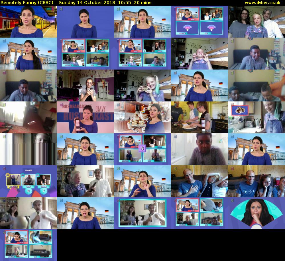 Remotely Funny (CBBC) Sunday 14 October 2018 10:55 - 11:15