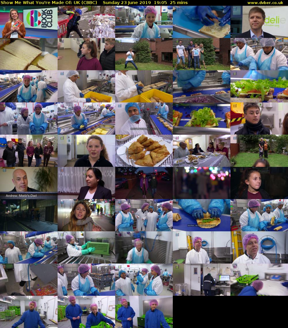 Show Me What You're Made Of: UK (CBBC) Sunday 23 June 2019 19:05 - 19:30