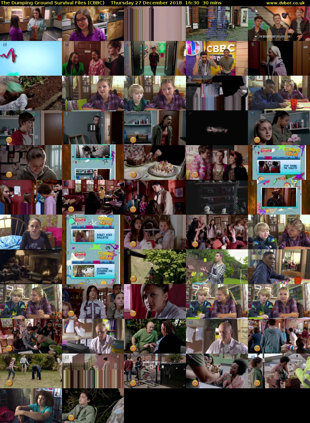 The Dumping Ground Survival Files (CBBC) Thursday 27 December 2018 16:30 - 17:00