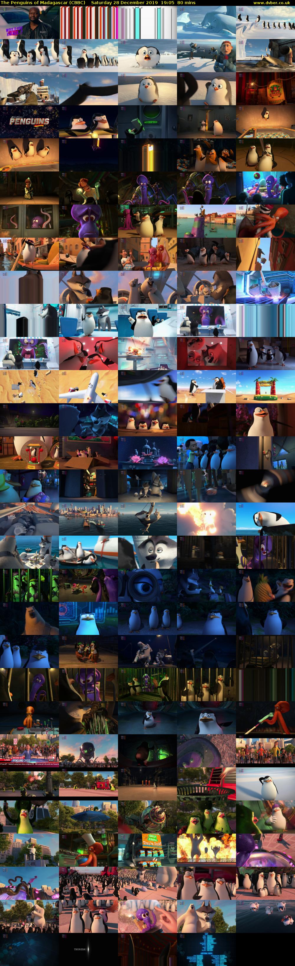 The Penguins of Madagascar (CBBC) Saturday 28 December 2019 19:05 - 20:25