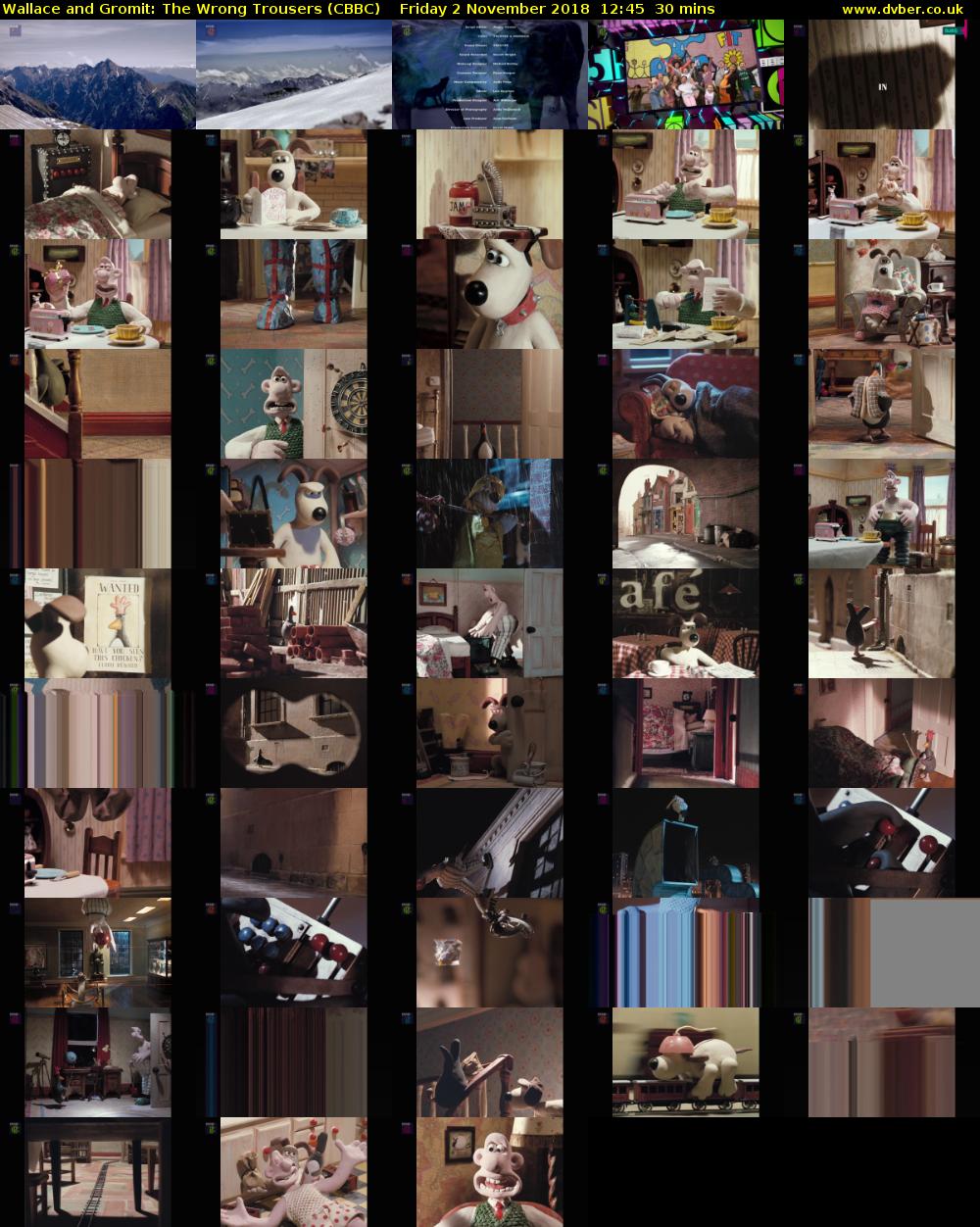 Wallace and Gromit: The Wrong Trousers (CBBC) Friday 2 November 2018 12:45 - 13:15