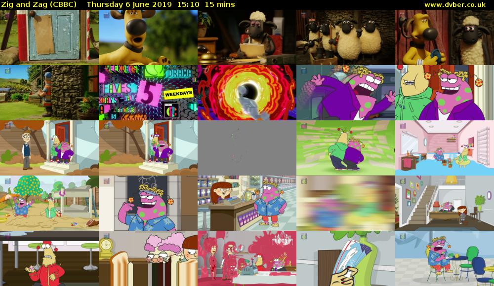 Zig and Zag (CBBC) Thursday 6 June 2019 15:10 - 15:25