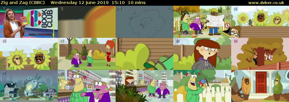 Zig and Zag (CBBC) Wednesday 12 June 2019 15:10 - 15:20