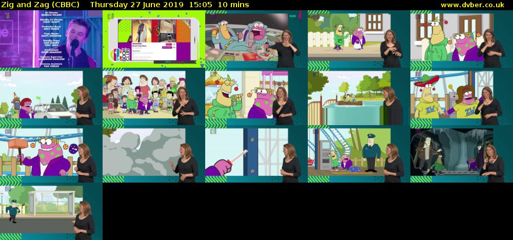 Zig and Zag (CBBC) Thursday 27 June 2019 15:05 - 15:15