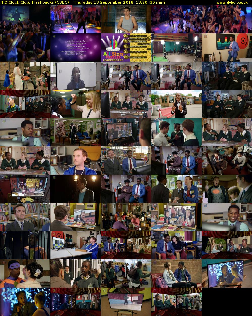 4 O'Clock Club: Flashbacks (CBBC) Thursday 13 September 2018 13:20 - 13:50