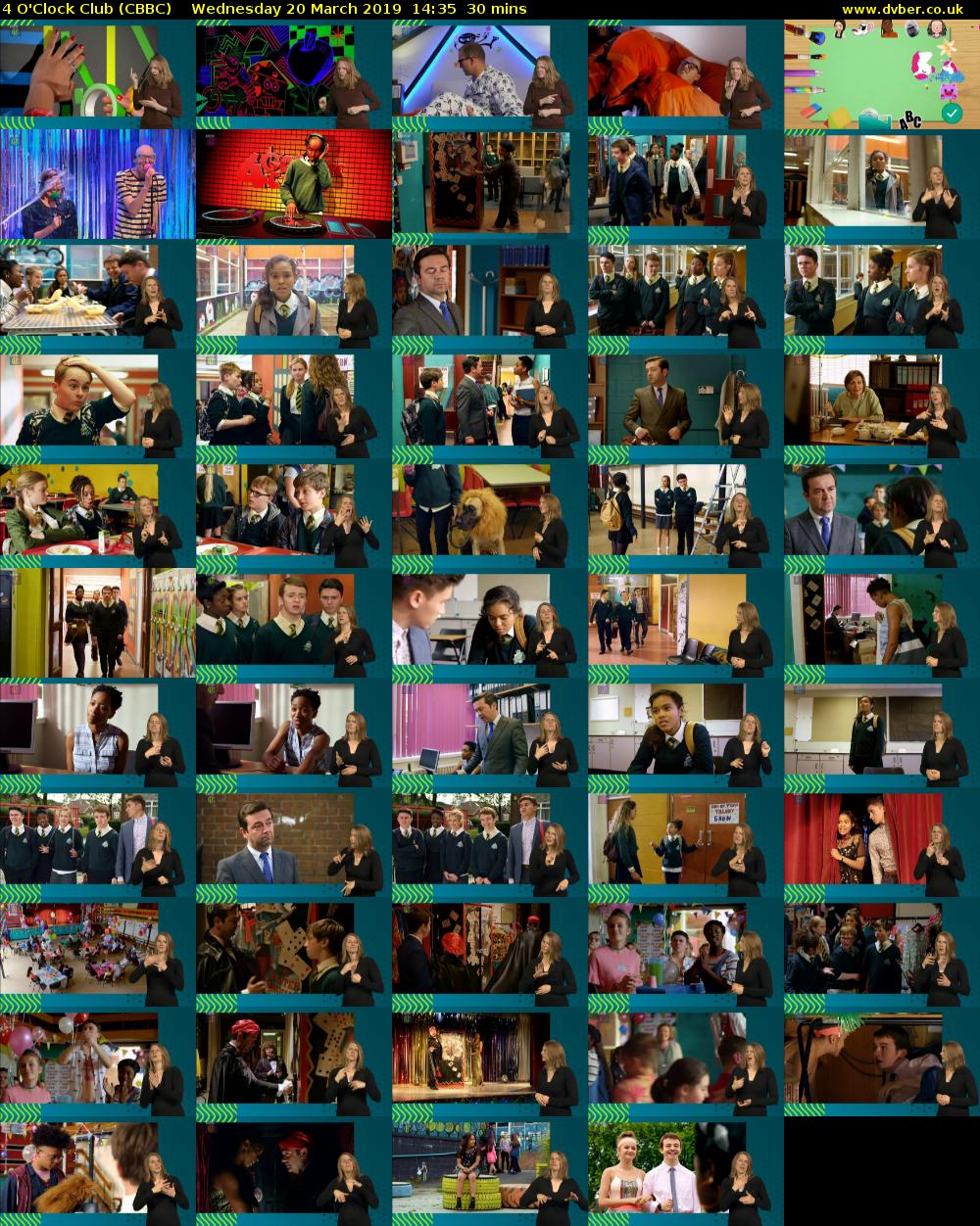 4 O'Clock Club (CBBC) Wednesday 20 March 2019 14:35 - 15:05