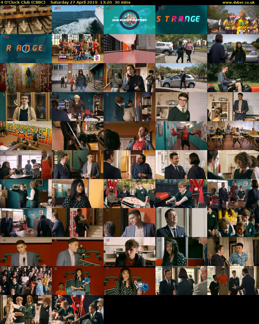 4 O'Clock Club (CBBC) Saturday 27 April 2019 13:20 - 13:50
