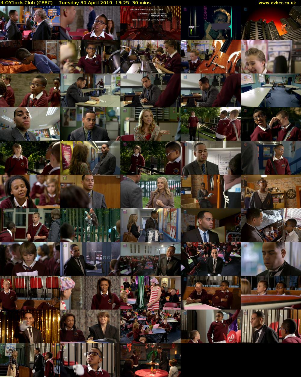 4 O'Clock Club (CBBC) Tuesday 30 April 2019 13:25 - 13:55