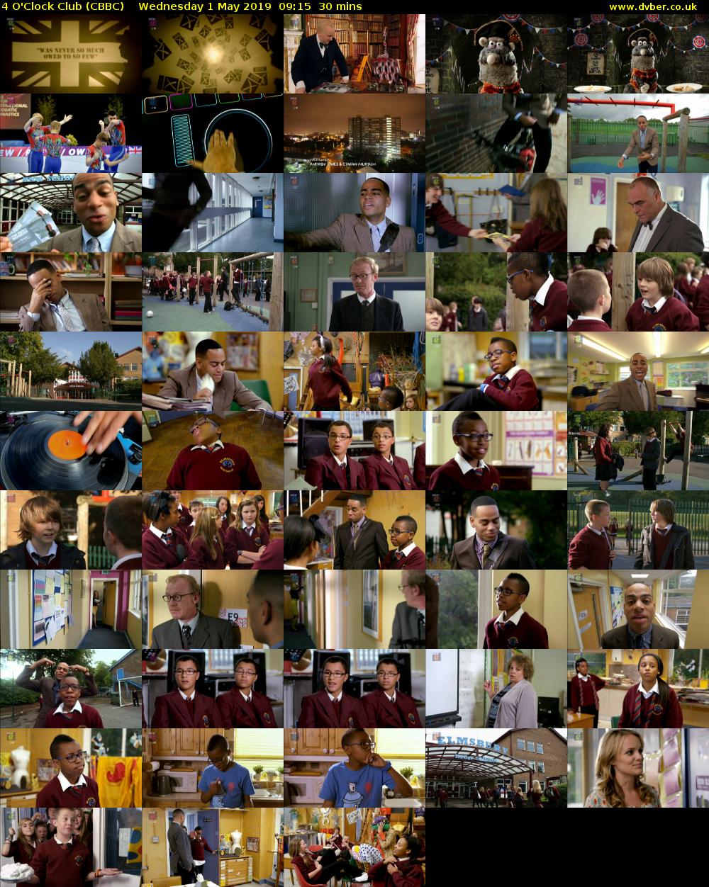 4 O'Clock Club (CBBC) Wednesday 1 May 2019 09:15 - 09:45