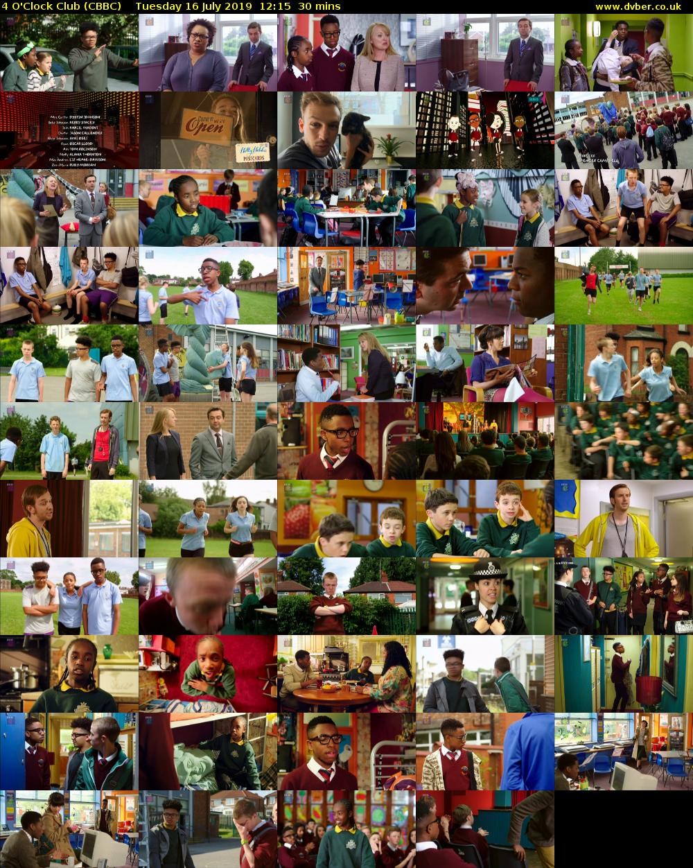4 O'Clock Club (CBBC) Tuesday 16 July 2019 12:15 - 12:45