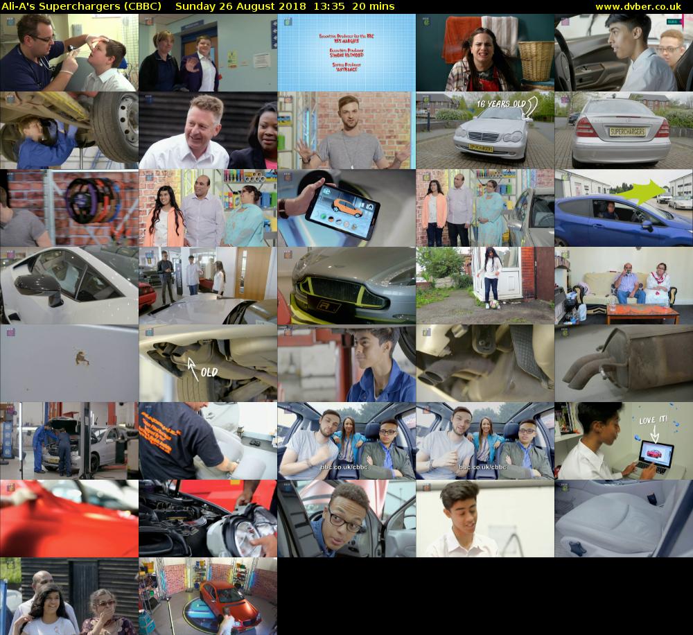 Ali-A's Superchargers (CBBC) Sunday 26 August 2018 13:35 - 13:55