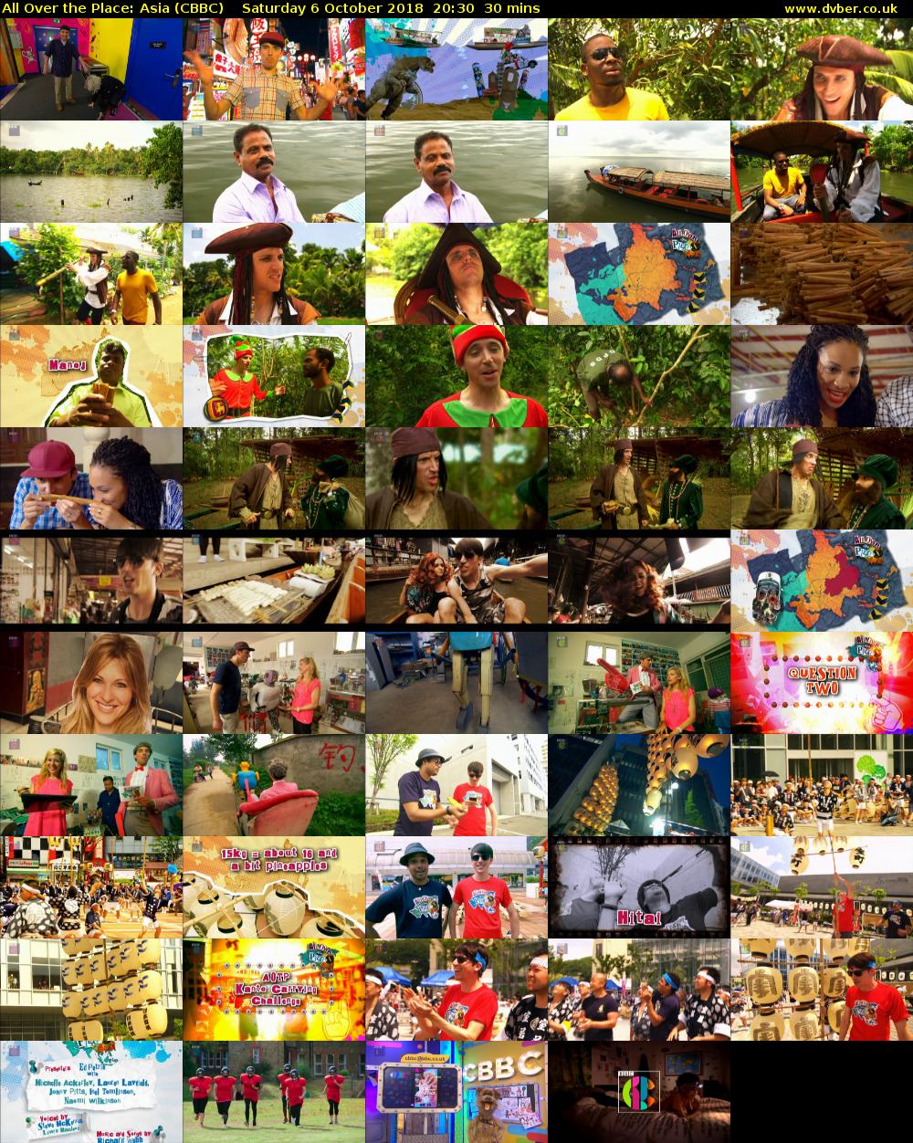 All Over the Place: Asia (CBBC) Saturday 6 October 2018 20:30 - 21:00