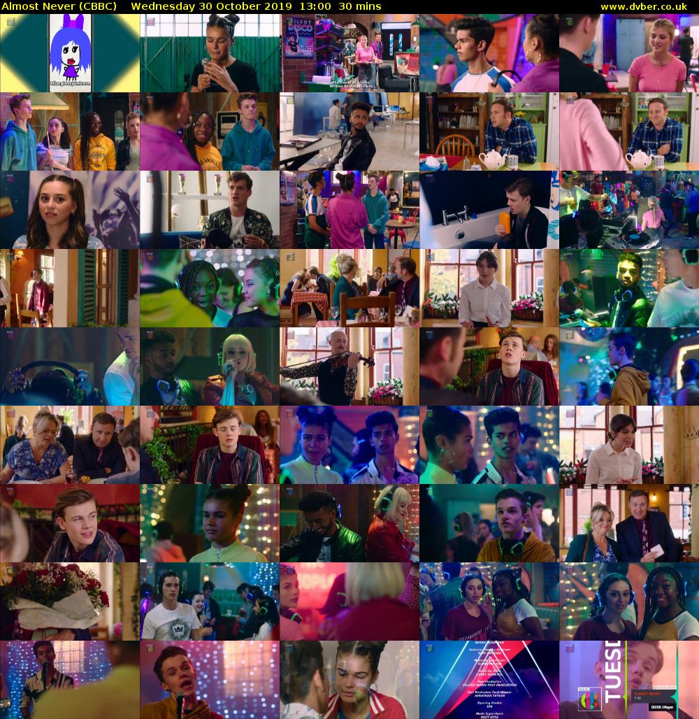 Almost Never (CBBC) Wednesday 30 October 2019 13:00 - 13:30