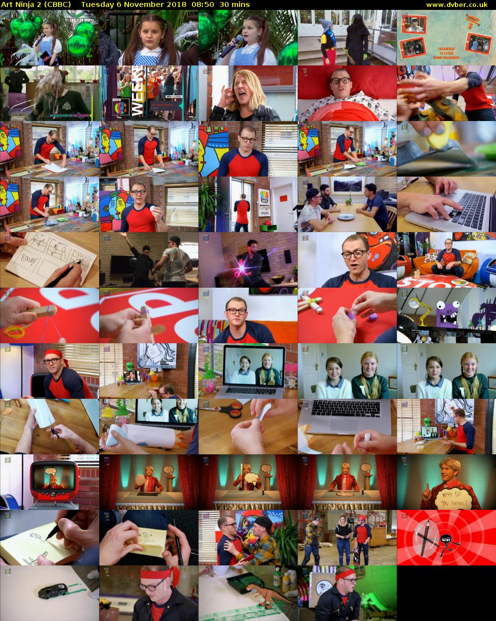 Art Ninja 2 (CBBC) Tuesday 6 November 2018 08:50 - 09:20