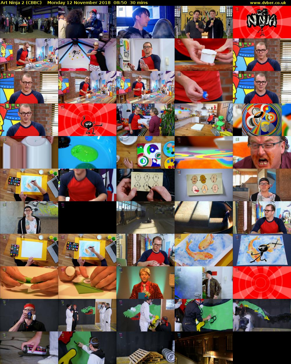 Art Ninja 2 (CBBC) Monday 12 November 2018 08:50 - 09:20