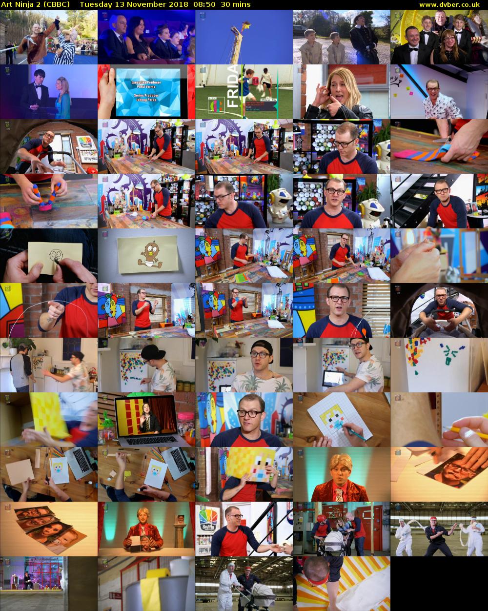 Art Ninja 2 (CBBC) Tuesday 13 November 2018 08:50 - 09:20