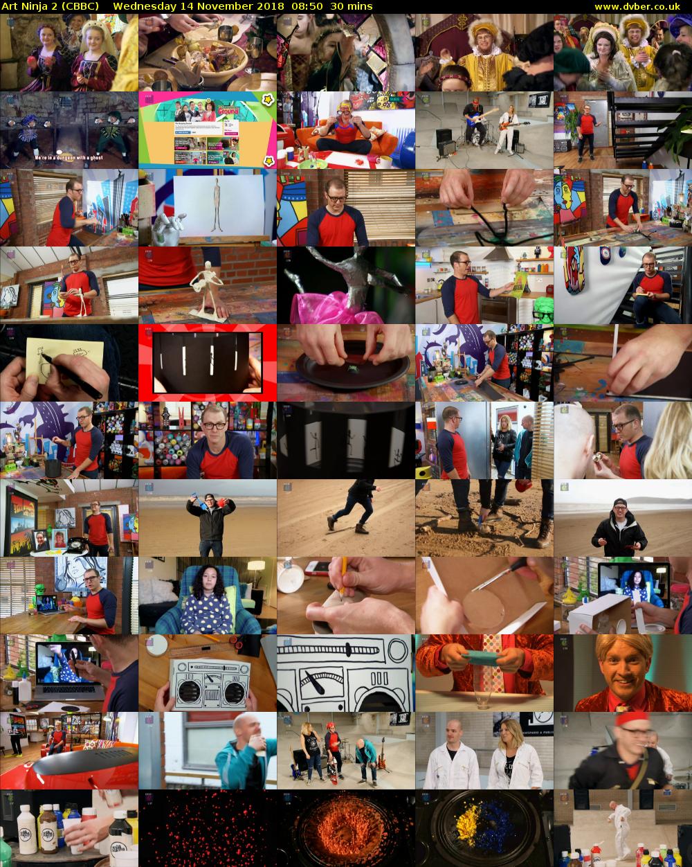 Art Ninja 2 (CBBC) Wednesday 14 November 2018 08:50 - 09:20