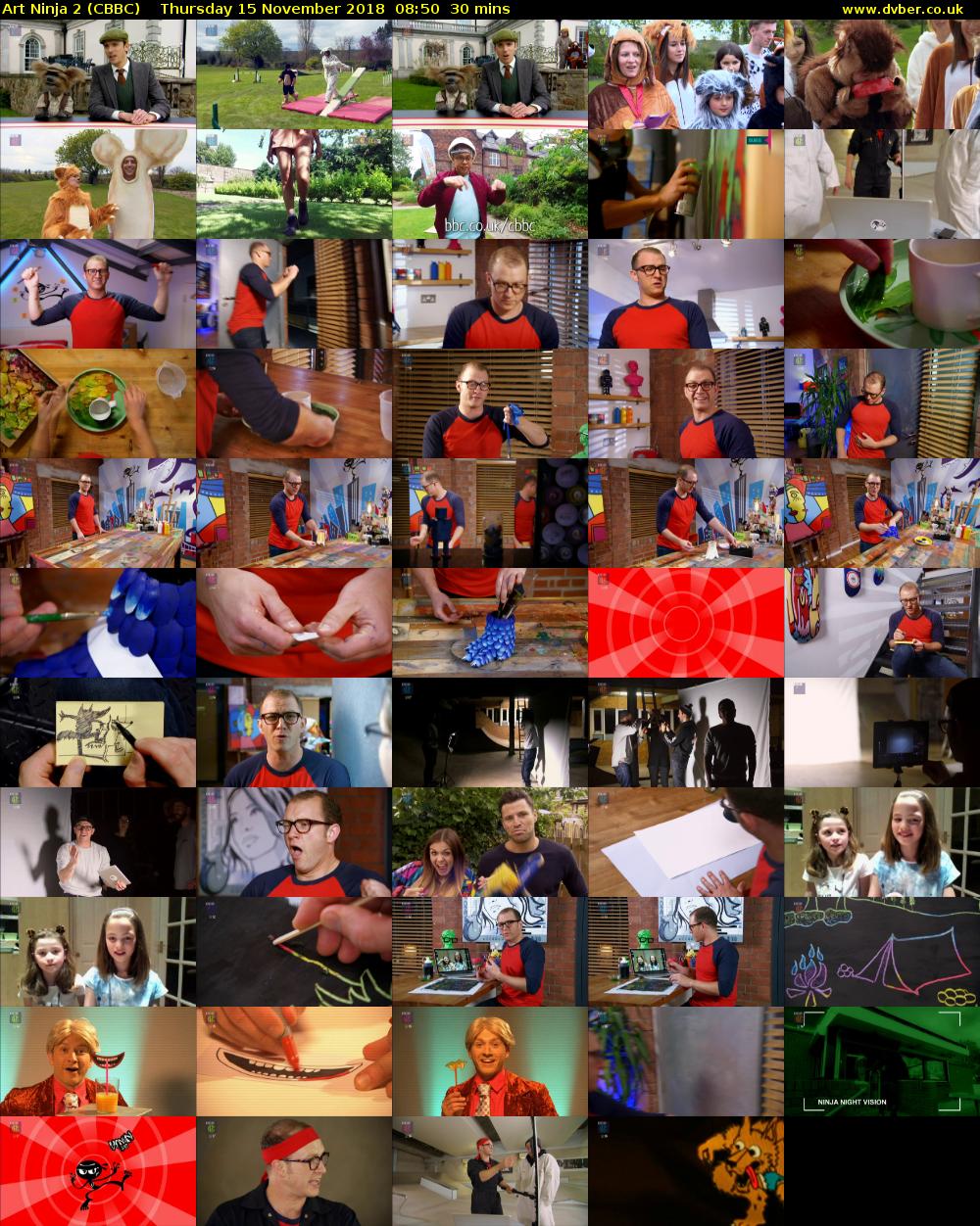 Art Ninja 2 (CBBC) Thursday 15 November 2018 08:50 - 09:20