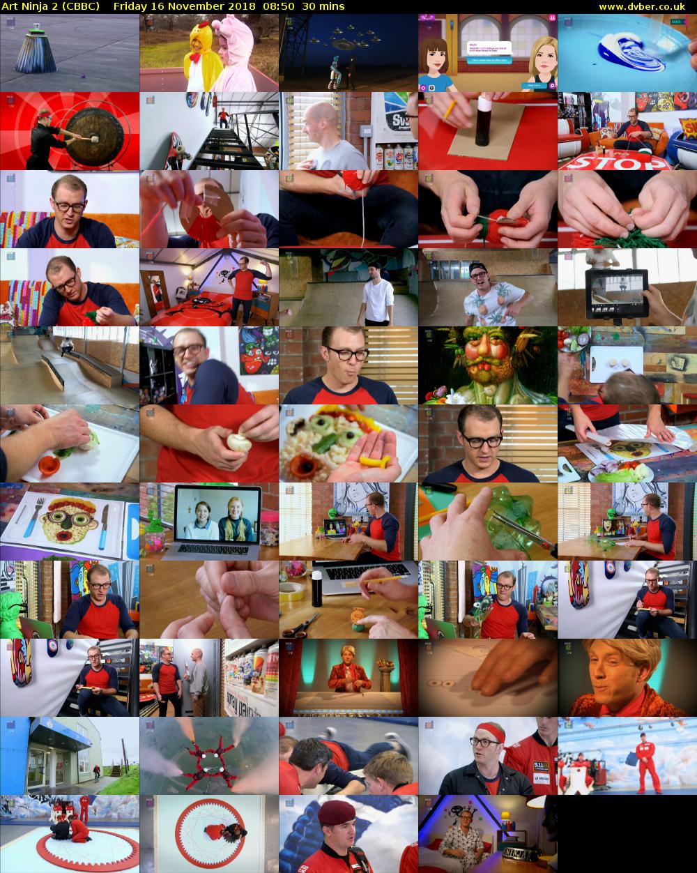 Art Ninja 2 (CBBC) Friday 16 November 2018 08:50 - 09:20