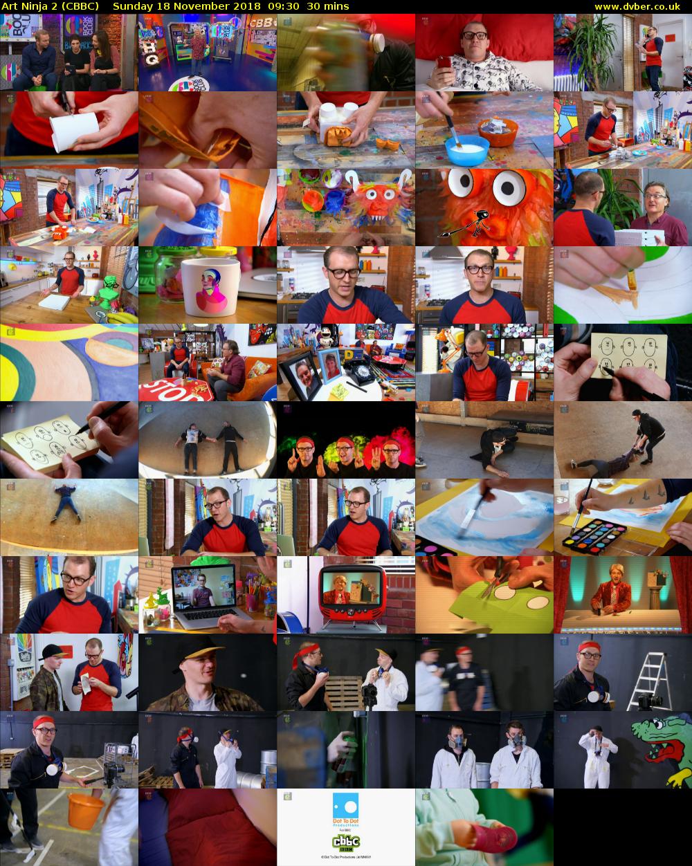 Art Ninja 2 (CBBC) Sunday 18 November 2018 09:30 - 10:00