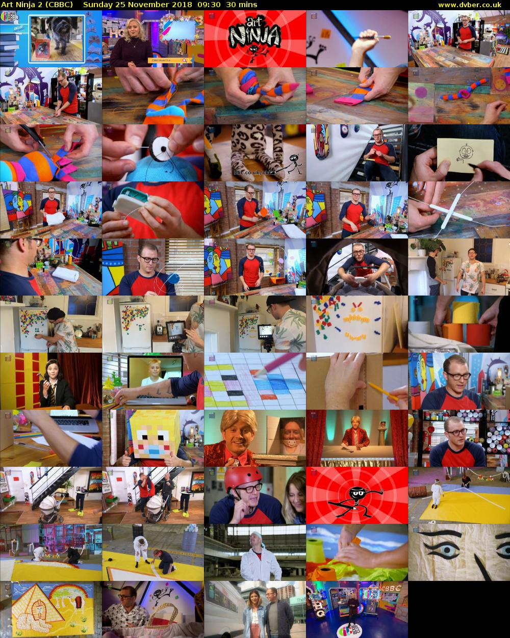 Art Ninja 2 (CBBC) Sunday 25 November 2018 09:30 - 10:00
