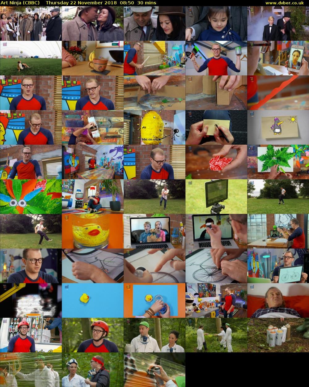 Art Ninja (CBBC) Thursday 22 November 2018 08:50 - 09:20